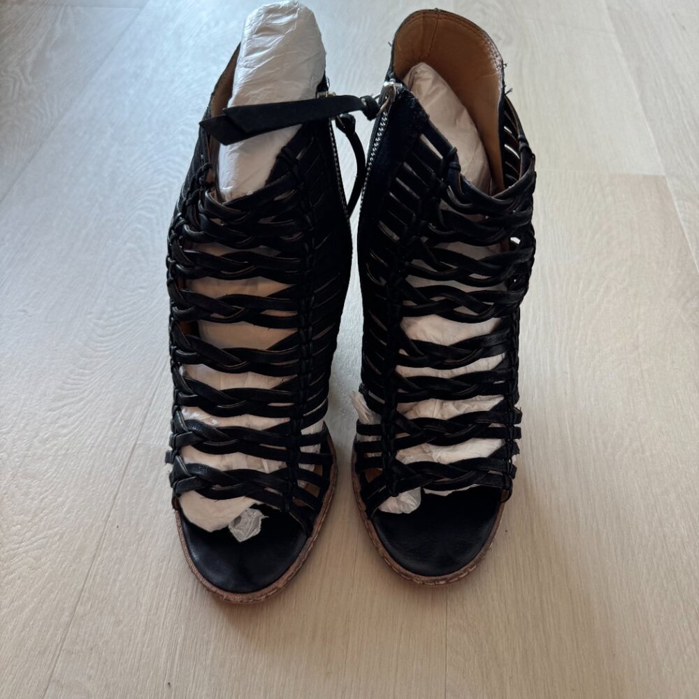 Dolce Vita “Amina” Caged Nubuck Heeled Sandals – Black – Women’s 9.5 - Picture 2 of 6